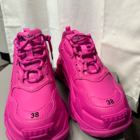 WOMEN'S TRIPLE S CLEAR SOLE BALENCIAGA SNEAKER IN PINK - Picture 5 of 6